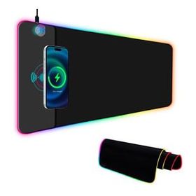 Powermaster PM-25115 XL RGB Wireless Kablosuz Telefon Şarj Destekli Gaming Mouse Pad