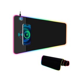Powermaster PM-25115 XL RGB Wireless Kablosuz Telefon Şarj Destekli Gaming Mouse Pad