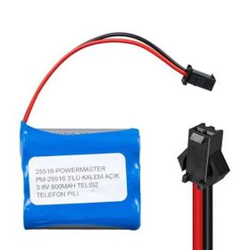 Powermaster PM-25516 3.6V 800 mAh 3'lü Telsiz Telefon Pili