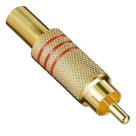 Powermaster Pm-26484 Tos Rca Fiş Metal Gold Erkek Konnektör
