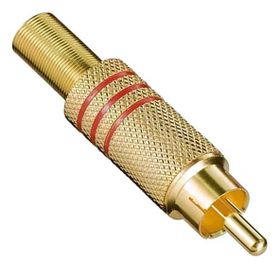 Powermaster Pm-26484 Tos Rca Fiş Metal Gold Erkek Konnektör