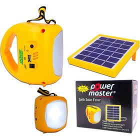 Powermaster PM-33399 Şarjlı Solar Işıldak Aydınlatma Set El Feneri