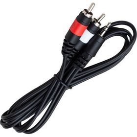 Powermaster PM-4283 2 RCA Erkek + 3.5 mm Stereo Erkek Gold 1.5 mt Kablo