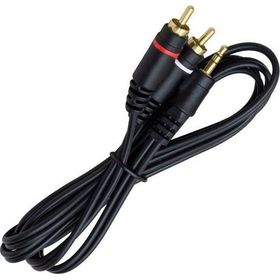 Powermaster PM-4283 2 RCA Erkek + 3.5 mm Stereo Erkek Gold 1.5 mt Kablo