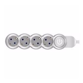 Powermaster Pm-4904 4'lü Kablolu Anahtarlı 2 Metre Siyah Akım Korumalı Grup Priz