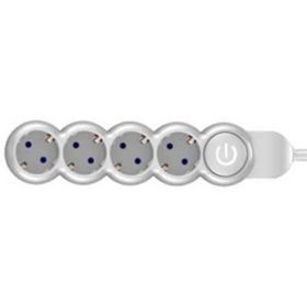 Powermaster Pm-4904 4'lü Kablolu Anahtarlı 2 Metre Siyah Akım Korumalı Grup Priz
