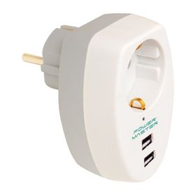 Powermaster PM-4911 10 A 2500 W 2xUSB Girişli Tekli Termal Priz