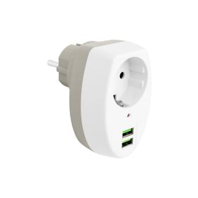 Powermaster PM-4911 10 A 2500 W 2xUSB Girişli Tekli Termal Priz