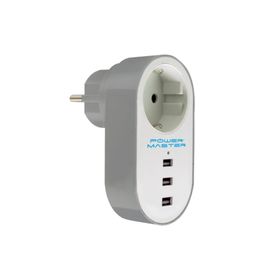 Powermaster PM-4913 10 A 2500 W 3xUSB Tekli Termal Akım Korumalı Priz