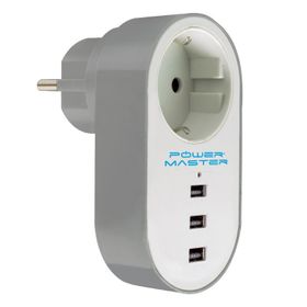 Powermaster PM-4913 10 A 2500 W 3xUSB Tekli Termal Akım Korumalı Priz