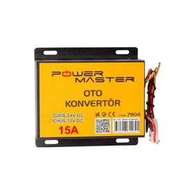 Powermaster PM-7904 24-12 Volt 15 Amper Oto Konvertör