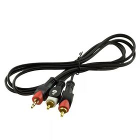 Powermaster PM-9486 2 RCA Erkek + 3.5 mm Stereo Erkek 1.5 mt Gold Kablo