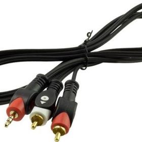 Powermaster PM-9486 2 RCA Erkek + 3.5 mm Stereo Erkek 1.5 mt Gold Kablo