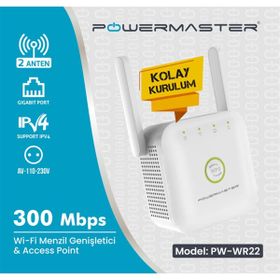 Powermaster PW-WR22 Wi-Fi Menzil Genişletici