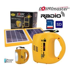 Powermaster Radyolu Şarjlı Solar Aydınlatma Seti