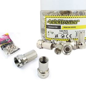 Powermaster RG6/U6 Geniş 100'lü Paket F Konnektör