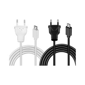 Powermaster Samsung Serisi için 220V Fişli Örgülü Şarj Kablosu