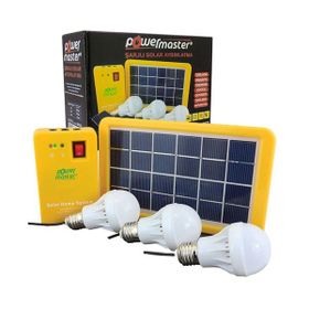 Powermaster Seti Çok Uçlu 3 Ampullü Solar Aydınlatma