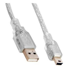 Powermaster USB 2.0 Şeffaf 5 mt Usb AM Mini 5 Pin Kablo