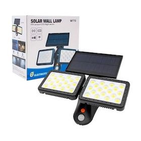 Powermaster W770B Sensörlü 36 Cob Ledli Solar Aydınlatmalı Duvar Lambası