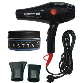 PowerStar 3500 Saç Kurutma Fön Makinesi ve Ustra Mess Up Mat 100 ml Krem Wax