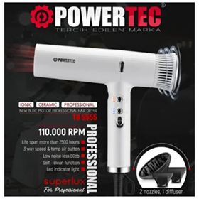 Powertec TR-4444 Süperlux Ionic Beyaz Fön Makinesi
