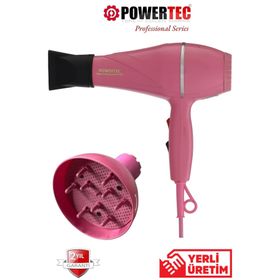 Powertec TR-501 Pembe Saç Kurutma Makinesi + Vigo