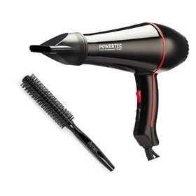 Powertec TR601 Siyah Turbo Profesyonel Saç Kurutma Makinesi + Hydra Berber Fön Fırçası