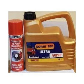 Powerten 10W-40 4L Motor Yağı + Balata Spreyi