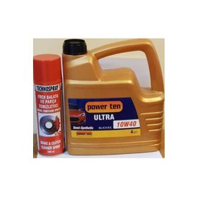Powerten 10W-40 4L Motor Yağı + Balata Spreyi