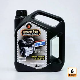 Powerten 5W30 4 lt 6'lı Sentetik Motor Yağı