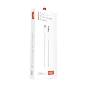Powerway AC06 Type-C To Aux Çevirici Tüm Cihazlarla Uyumlu Samsung Xiaomi Beyaz 3.5 mm Jack Dönüştürücü Aux Kablosu
