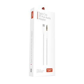 Powerway AC06 Type-C To Aux Çevirici Tüm Cihazlarla Uyumlu Samsung Xiaomi Beyaz 3.5 mm Jack Dönüştürücü Aux Kablosu