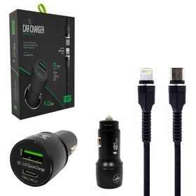 Powerway CC-35 PD18W iPhone Telefon Araç Şarj Başlık Type-C To Kablo