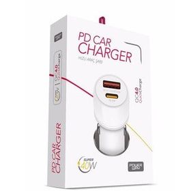 Powerway CC4.0 QC40 40 W 5 V 4 Amper Type C USB Beyaz Araç Şarj Başlığı