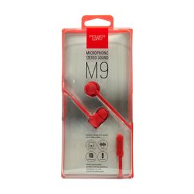 Powerway M9 Kırmızı Mikrofonlu 3.5 mm Stereo Silikonlu Kulak İçi Kulaklık
