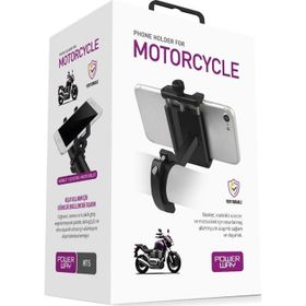 Powerway MT15 Alüminyum Gidon Uyumlu Bisiklet Scooter ve Motosiklet için Telefon Tutucu