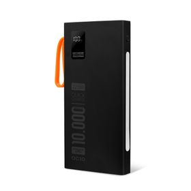 Powerway QC10 Siyah 10.000 Mah PD 22.5 W Dahili Kablolu Hızlı Şarj Led Işıklı Powerbank
