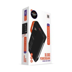 Powerway QC10 Siyah 10.000 Mah PD 22.5 W Dahili Kablolu Hızlı Şarj Led Işıklı Powerbank