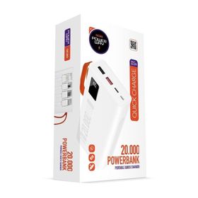 Powerway QC20 22.5 W 20.000 mAh 3.0 Hızlı Şarj Beyaz Powerbank