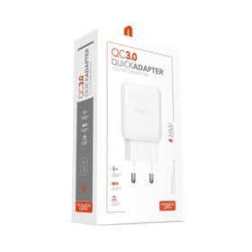 Powerway QC3 18W 3A Tüm Telefonlarla Uyumlu USB Hızlı Şarj Adaptörü