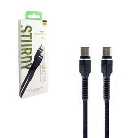 Powerway QC49 Type-C To Type-C USB 3.0 Örgülü Yüksek Hızlı Şarj ve Data Kablosu