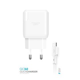 Powerway QCM30 Tüm Micro Girişli Telefonlara Uyumlu 3.0 Amper 18 W Hızlı Şarj Seti