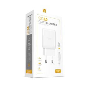 Powerway QCT30 Tüm Type-C Girişli Telefonlara Uyumlu 3.0 Amper 18 W Hızlı Şarj Seti