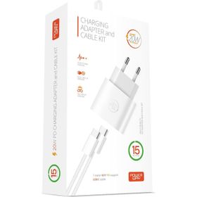 Powerway RXS27 25W Beyaz Type-C Şarj Adaptörü ve Kablo Seti