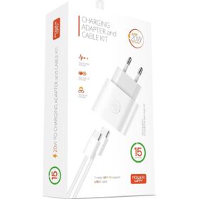 Powerway RXS27 25W Beyaz Type-C Şarj Adaptörü ve Kablo Seti