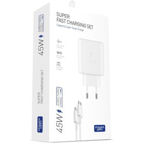 Powerway S45S PD 45W Type-C QC 3.0 Süper Hızlı Adaptör ve Kablo