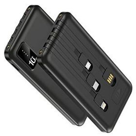 Powerway TX109 Siyah 10.000 Mah Dijital Göstergeli Ekstra Kablolu Dahili Stand Powerbank