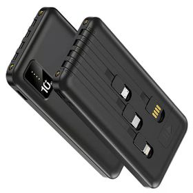 Powerway TX109 Siyah 10.000 Mah Dijital Göstergeli Ekstra Kablolu Dahili Stand Powerbank