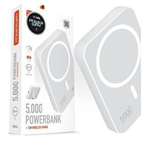 Powerway TXM5 5.000 Mah PD 15W Magsafe Beyaz Powerbank